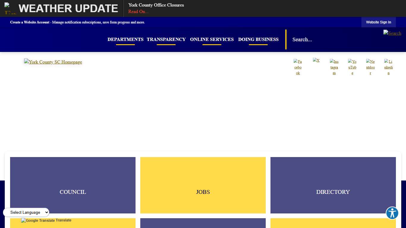 York, SC Official Website